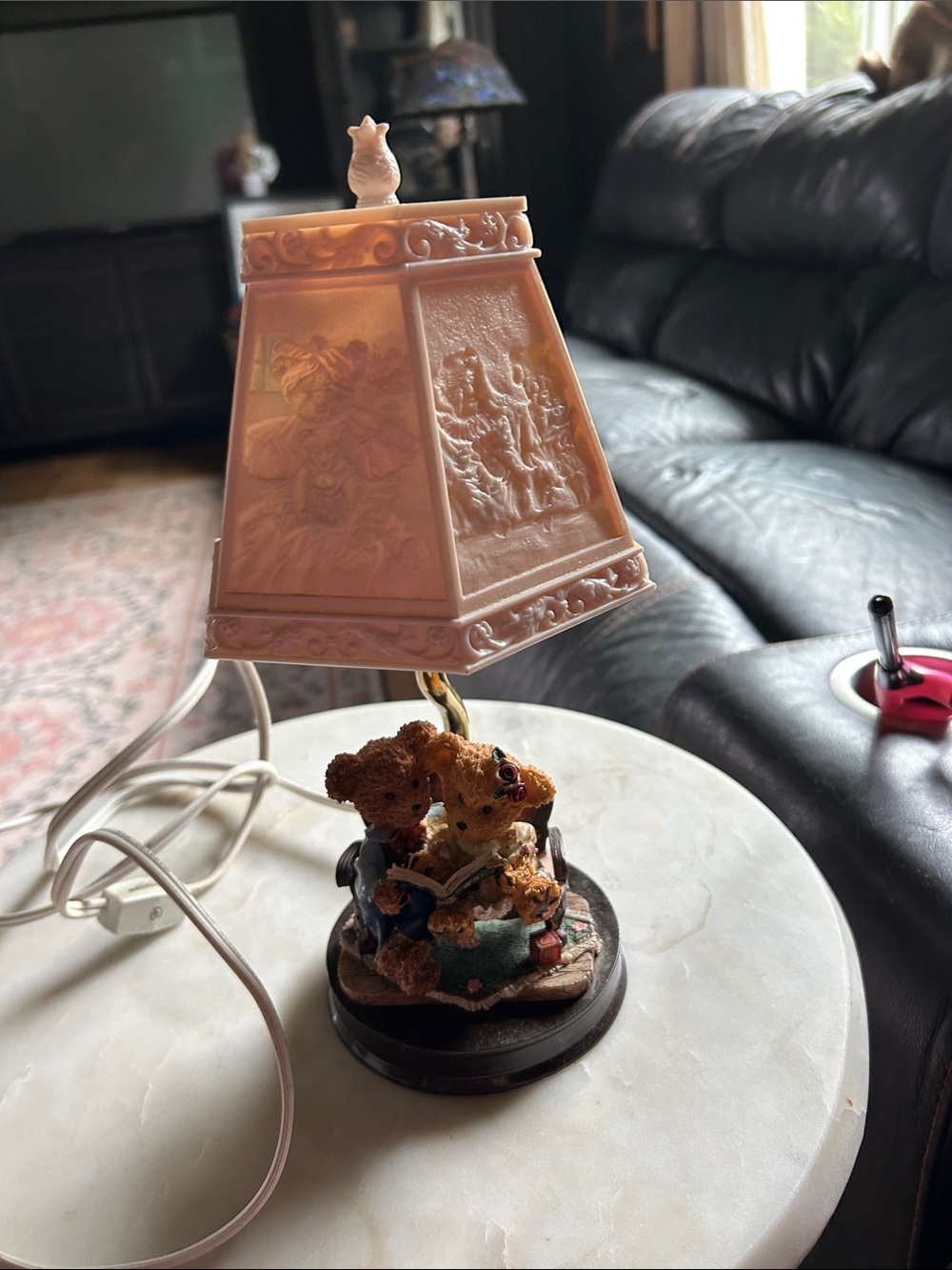 Decorative Teddy Bear Table Lamp with ivory Shade